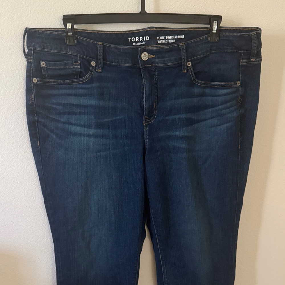 Torrid Dark Blue Ankle Jeans
